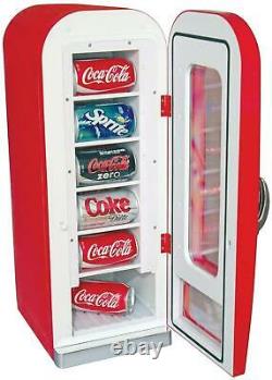 10 Can Soda Vending Machine Mini Fridge Retro Coca Cola Vintage Beverage Drink