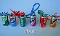 140 BULK MINI NOS OLD PEPSI 7UP COKE FANTA SPRITE Soda Can Charm Vending Machine