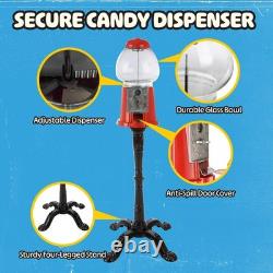 15 Gumball Machine with Stand and Coin Bank Bubble Machine Candy Dispenser