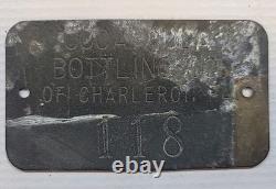 1940-50's Coca-Cola Brass Vending Machine ID Tags Charleroi PA Lot of 4