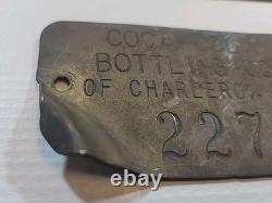 1940-50's Coca-Cola Brass Vending Machine ID Tags Charleroi PA Lot of 4