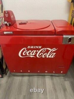 1940's Vintage Coca Cola Coke Vending Machine with cooler