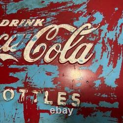 1950-1960 Vintage Drink Coca Cola In Bottles METAL SIGN Advertising Westinghouse