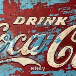 1950-1960 Vintage Drink Coca Cola In Bottles METAL SIGN Advertising Westinghouse