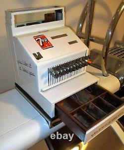 1950's 7up Embossed Soda Cooler Converted to Cooler Grill withSink & Cash Register