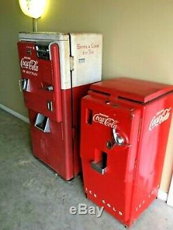 1950's Coca Cola Vending Machine Cooler Cavalier C27 Soda Fountain Sign COKE OLD