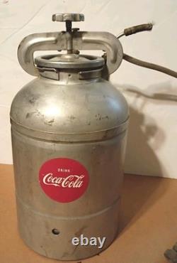 1950's Firestone Coca-Cola Soda Fountain Stainless Steel Keg Carbonator Tank