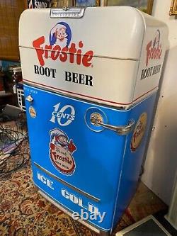 1950s Frigidaire Fridge RENOVATED into Frostie Root Beer Soda Machine-OneOfaKind