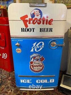 1950s Frigidaire Fridge RENOVATED into Frostie Root Beer Soda Machine-OneOfaKind