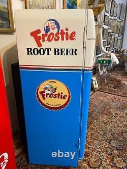 1950s Frigidaire Fridge RENOVATED into Frostie Root Beer Soda Machine-OneOfaKind