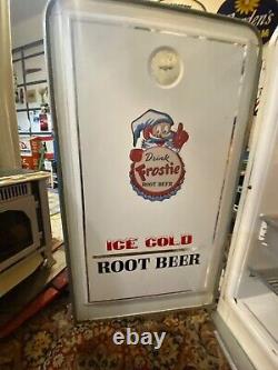 1950s Frigidaire Fridge RENOVATED into Frostie Root Beer Soda Machine-OneOfaKind