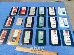 1960s Choice Vend Advertising Cards 17 different Coke Pepsi 7-Up Royal Crown