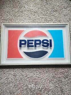 1960s Vintage Pepsi Vending Machine Sign ONLY