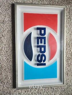 1960s Vintage Pepsi Vending Machine Sign ONLY