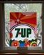 1969 19.5 x 25 #7UpUnCola plexiglass vending machine insert John Alcorn UnCanny
