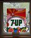 1969 19.5 x 25 #7UpUnCola plexiglass vending machine insert John Alcorn UnCanny