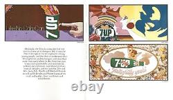 1969 19.5 x 25 #7UpUnCola plexiglass vending machine insert John Alcorn UnCanny