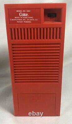 1987 Radio COKE Coca-Cola Vending Machine Novelty Transistor Hong Kong AM/FM