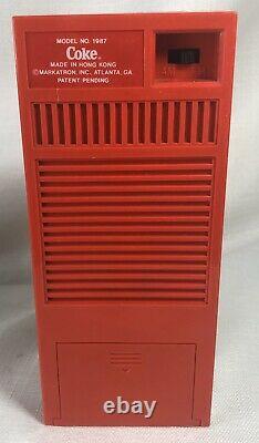 1987 Radio COKE Coca-Cola Vending Machine Novelty Transistor Hong Kong AM/FM