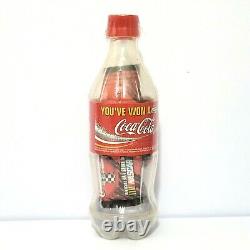 2003 Coca-Cola Bank Bottle Vending Machine Prize with Diecast Car & 4 Quarters