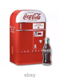 2024 Coca Cola Bottle Colorized One Ounce Coke Vending Machine Tin Bank