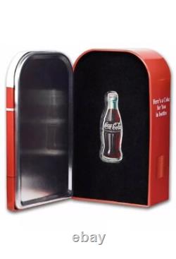 2024 Coca Cola Bottle Colorized One Ounce Coke Vending Machine Tin Bank