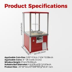 25-Cent Vending Machines, Coin Operated Commercial Large Capacity Gumball Mac