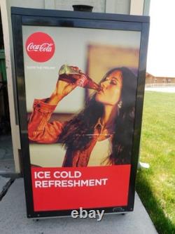 41 T Coca-Cola Rolling Lift Top Soda Beer Mini Fridge Electric Cooler By IDW
