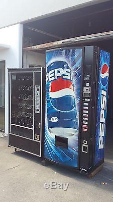 A P 7600 Snack Vending Machine & Dixie Narco Soda Vending Machine 8 Selection
