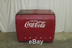 Antique 1944 Model WD10 Coca-Cola 2 Door Dual Flip Top Cooler Machine WORKS#1879