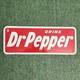 Authentic Vintage Drink Dr. Pepper Vending Machine Porcelain Sign 24x9