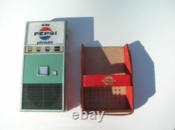 Beatles 1960's Promotional Pepsi Machine Transistor Radio, Box and Earphones