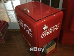 Beautiful Vintage Restored 1940s Coca-Cola Junior Ice-Box Cooler -In Home Decor