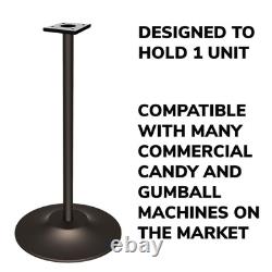 Black Cast Iron Vending Machine Stand 28 Tall Metal Stand with 16 Round B