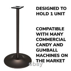 Black Cast Iron Vending Machine Stand 28 Tall Metal Stand with 16 round Base
