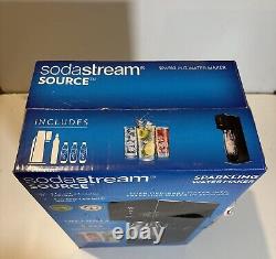 Black SodaStream Source Soda Machine with 3 Bottles, and CO2 Cylinder New In Box