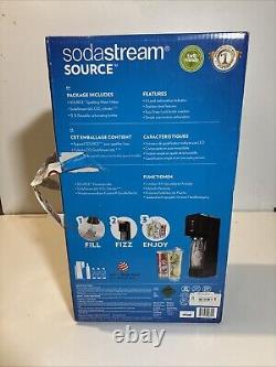 Black SodaStream Source Soda Machine with 3 Bottles, and CO2 Cylinder New In Box