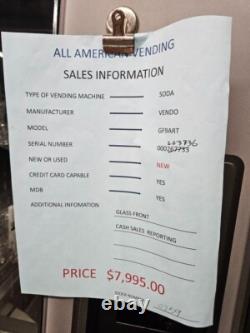 Brand New Vendo GF9 Glass Front Soda Machine Drink Machine Beverage Machine Pop