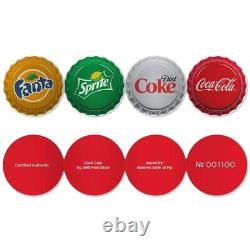 COCA-COLA, DIET COKE, SPRITE & FANTA VENDING MACHINE 2020 Silver Coin Set