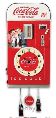 COCA-COLA Time For Refreshment Vending Machine Cuckoo Clock Bradford Exchange