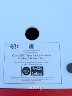 COCA-COLA Time For Refreshment Vending Machine Cuckoo Clock Bradford Exchange