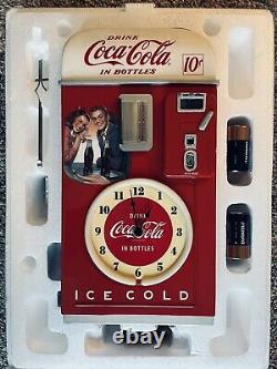 COCA-COLA Time Refreshment Vending Machine Wall Clock Retro Vintage Authenticity