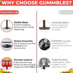 Candy Vending Machine with Stand for Business and Home Triple Coin Operated