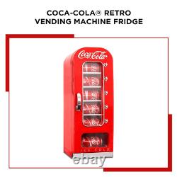 Coca-Cola 10 Can Retro Vending Machine Mini Cooler Display Window, Portable Refr