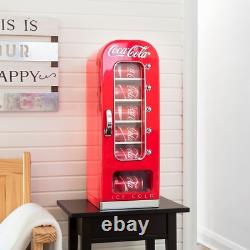 Coca-Cola 10 Can Retro Vending Machine Mini Cooler Display Window, Portable Refr