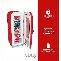 Coca-Cola 110V Mini Fridge- Retro Vending Machine Themed Portable Cooler/Warmer