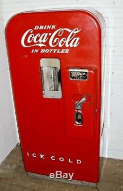 Coca Cola 1951 #39 Red Vendo Bottle Vending Machine Works Original