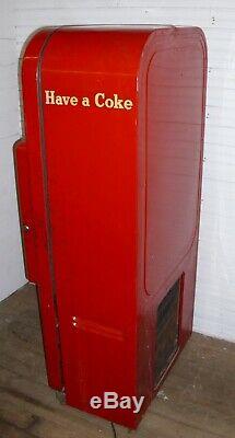 Coca Cola 1951 #39 Red Vendo Bottle Vending Machine Works Original