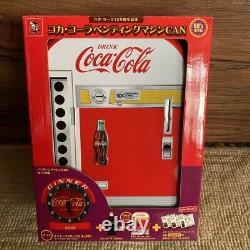 Coca Cola 60's Style Vending Machine Piigy Bank with Bottle and Clock