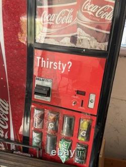 Coca-Cola Can Vending Machine 6 Selections Dollar Bill Acceptor Coin Changer